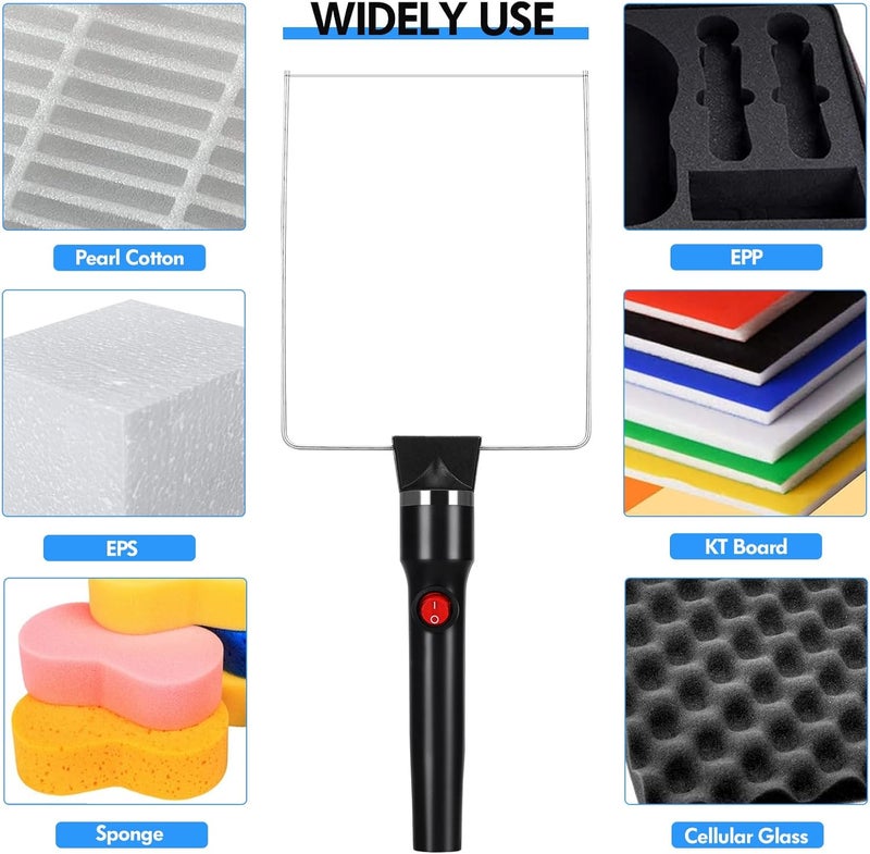 Jhua 4-in-1 Foam Cutter Set Hot Wire Knife Foam Cutter Tool Styrofoam Cutter Foam Board Cutter Electric Styrofoam Cutting Tool with 4 Cutting Machine Pen for Styrofoam Foam Cutting Arts Handcraft DIY - Image 3